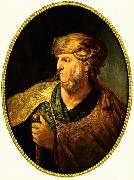 Bust of a man in oriental dress.